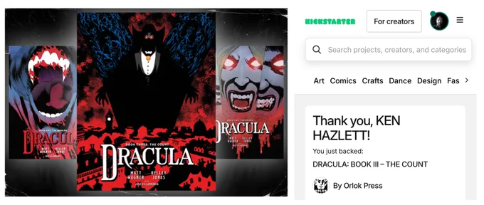 DRACULA: BOOK III – THE COUNT 
by @MattWagnerComic @kelleyjonesart #JoséVillarrubia on @Kickstarter