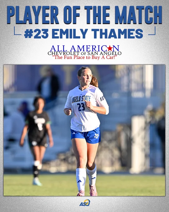 Athlete: Emily Thames Player of the Match