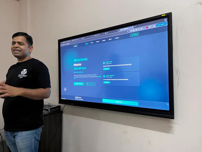 Anand Upadhyay - Explaining about WordPress Training Program