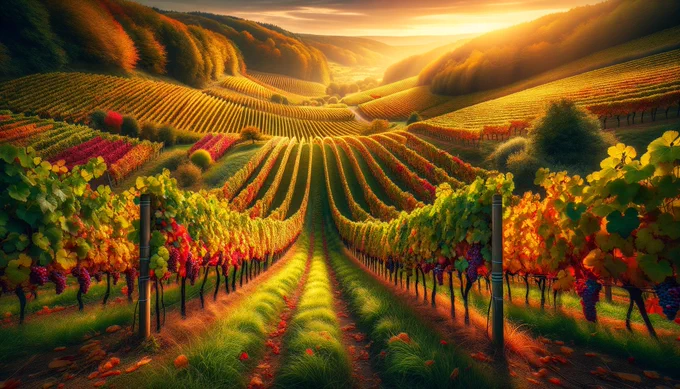 🎨 AI Art Prompt of the Day 🎨

"Lush vineyard landscape during the autumn harvest, with vibrant grape vines against a setting sun, high detail, nature scene."

✨Reply with your favorite AI Art!

#ArtificialIntelligence #AIArtwork #AI