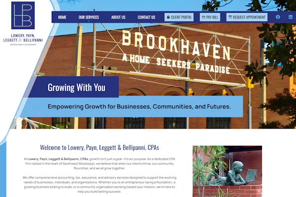 Lowery website homepage screenshot