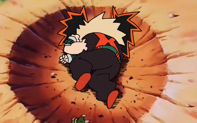 Bakugou hitting the Yamcha Death Pose like the fraud he is.