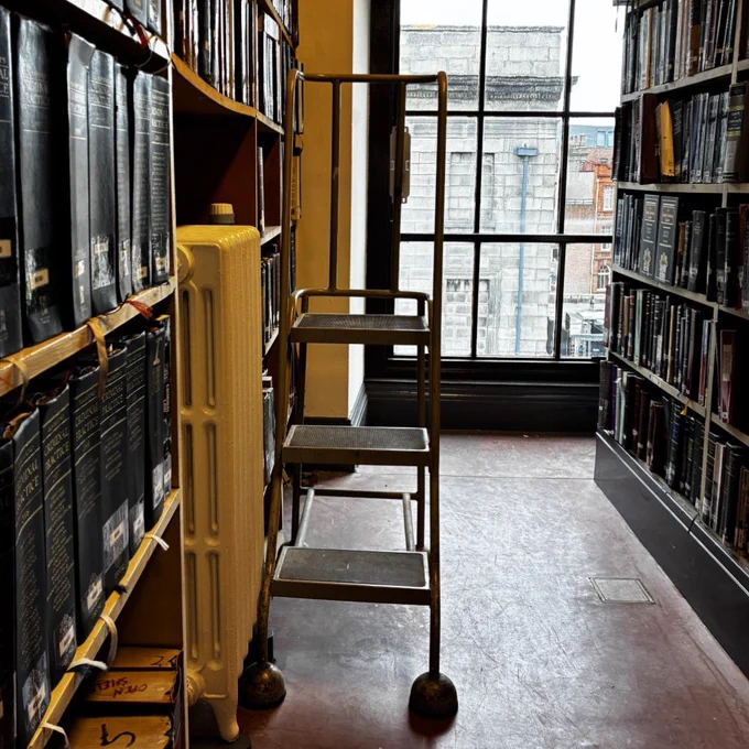 Old books and step ladder