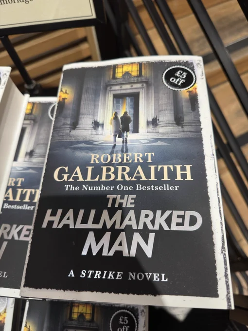 Cover artwork of the new Robert Galbraith novel ‘The Hallmarked Man’