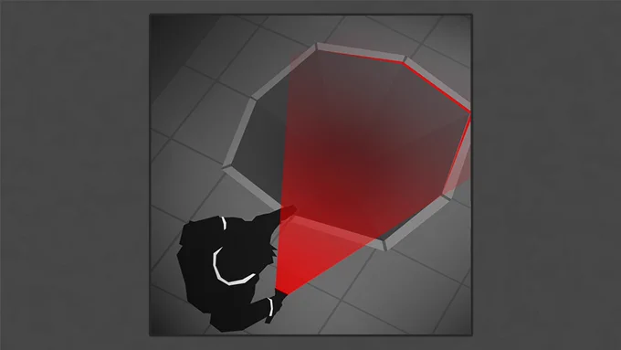 fights in tight spaces event image. Agent 11 looking down a hole with a red torch shining down the hole.
