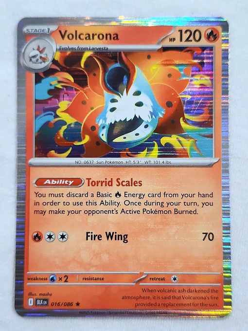 $1.38 with FREE shipping — Valcarona 016 Black Bolt Rare Holo Pokémon TCG