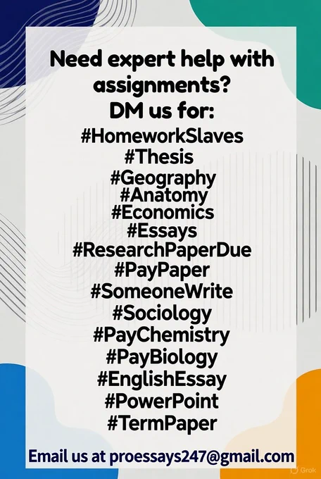 Need expert help with assignments? DM us for:

#HomeworkSlaves 

#Thesis 

#Geography 

#Anatomy 

#Economics 

#Essays 

#ResearchPaperDue 

#PayPaper 

#SomeoneWrite 

#Sociology 

#PayChemistry 

#PayBiology 

#EnglishEssay 

#PowerPoint 

#TermPaper 

#examtips 

proessays247@gmail.com

