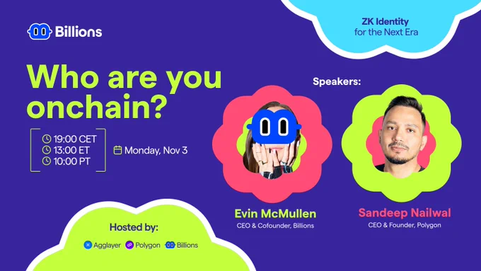Who are you onchain? - Spaces event: Billions: ZK Identity for the Next Era