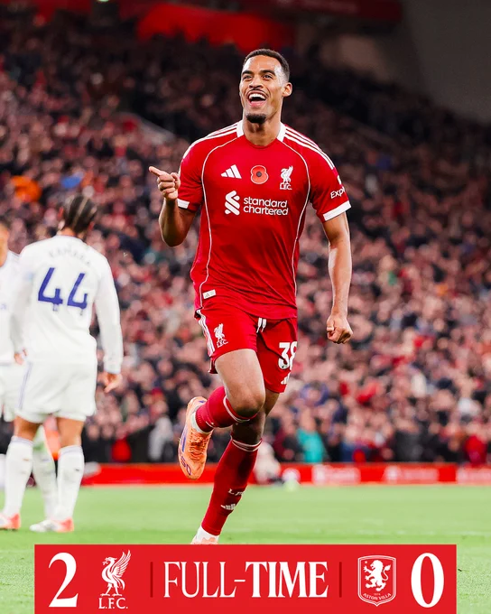 Full-time: Liverpool 2-0 Aston Villa.