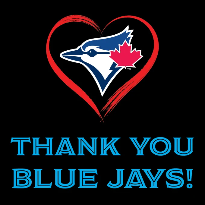 A graphic of a heart with the Blue Jays logo in the middle.