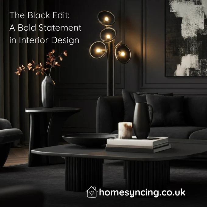 The Black Edit.  A Bold Statement in Interior Design.homesyncing.co.uk
