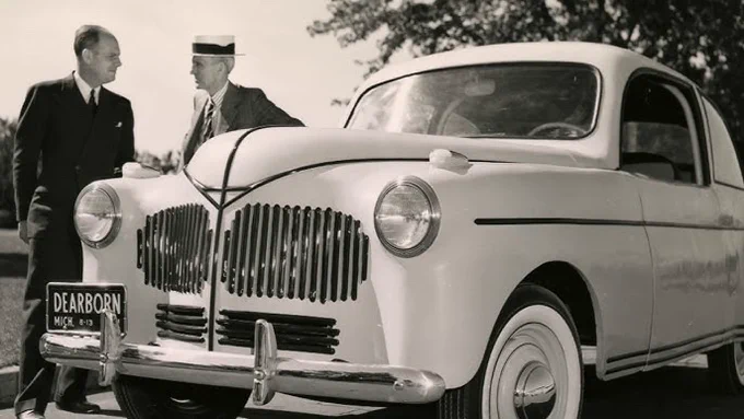 Henry Ford’s “soybean car”. Circa 1941.