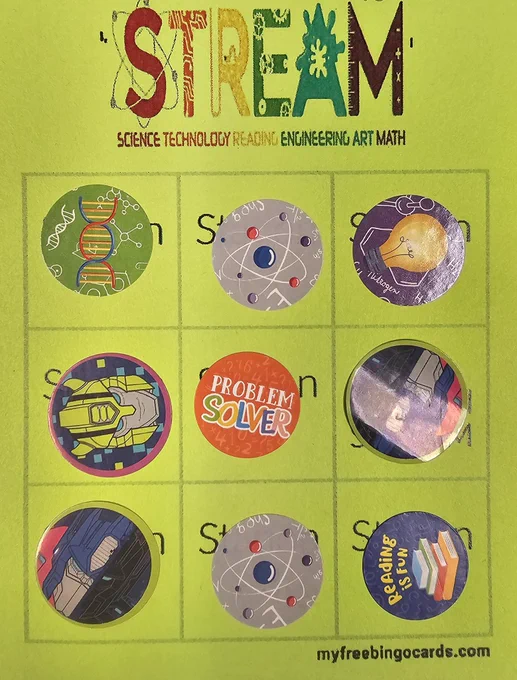 Each student received a passport to visit 8 stations.  I attended STREAM Night was the ninth box