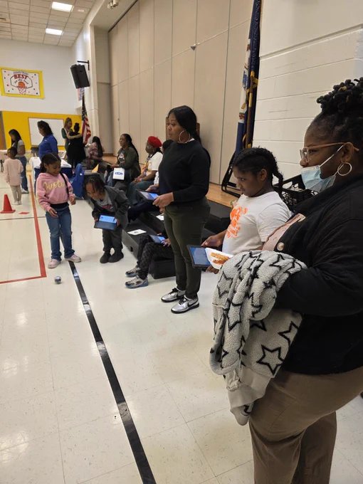 Brighton families navigated Sphero in a relay race