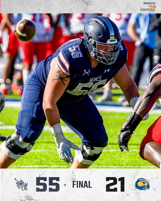 Mines 55, Fort Lewis 21 Final. Photo of Ben James.