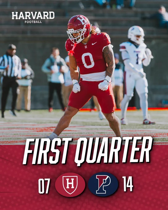 End of First

Harvard 7, Penn 14