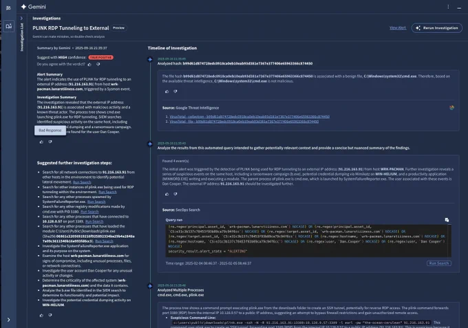 Alert Triage and Investigation Agent in Google Security Operations
