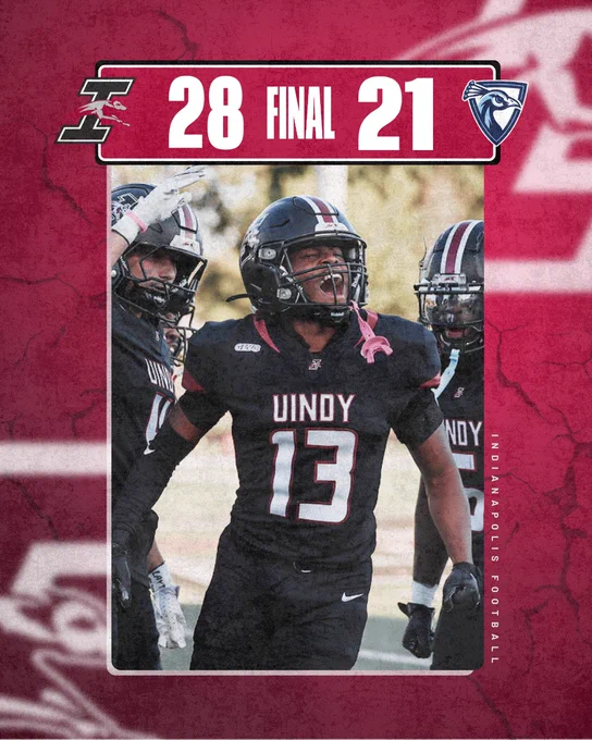 Final from Key. Indianapolis - 28 Upper Iowa - 21.