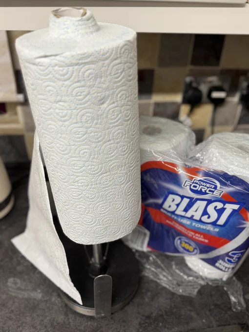 @Aldi paper towels above a towel holder and will not fit.