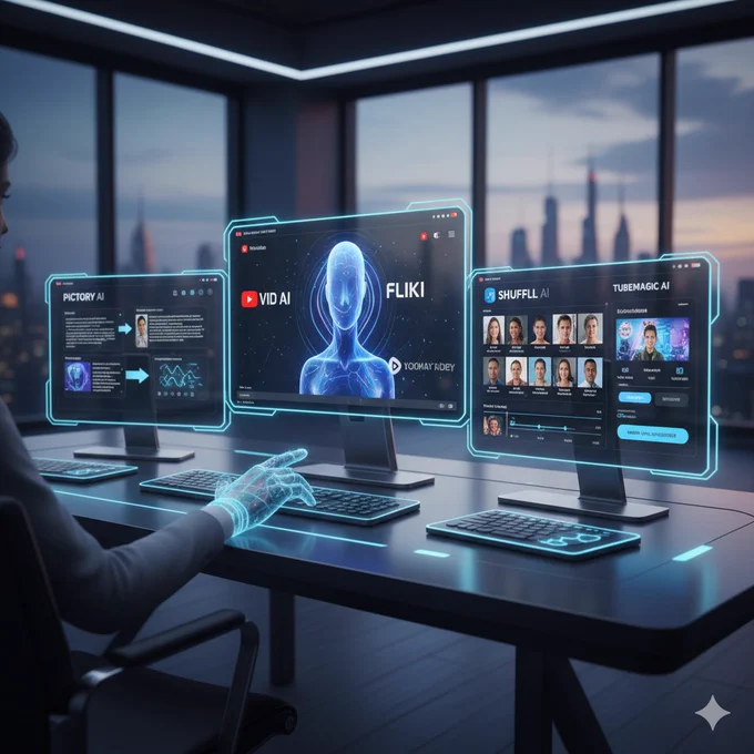 🔗 The future of video is AI! This guide details 5 top tools (PICTORY AI, VID AI, FLIKI AI, SHUFFLL AI, TUBEMAGIC AI) for automated, viral, and branded video creation.