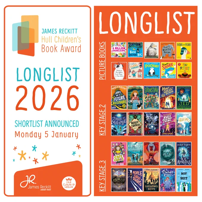 James Reckitt Hull Children's Book Award 2026 longlist