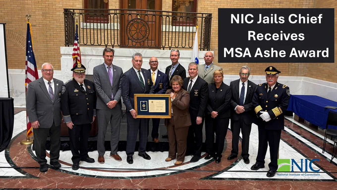 NIC Jails Chief Receives MSA Ashe Award