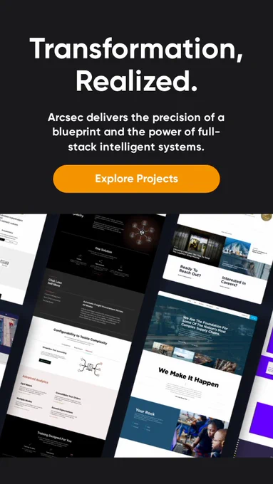 Screenshot layout of various web pages