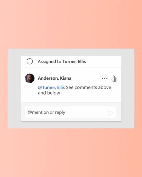 PowerPoint comment from Kiana Anderson to Ellis Turner reads, "See
comments above and below."