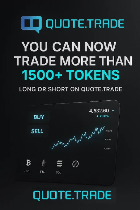 You can now trade more than 1500  tokens on Quote.Trade
