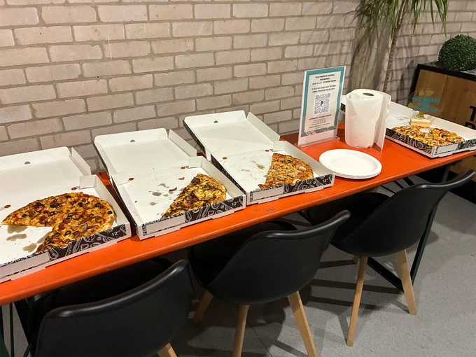 Complimentary Pizza