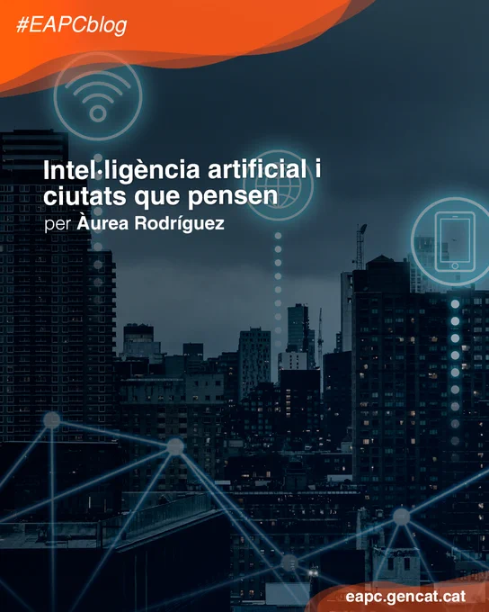 Caràtula amb el títol de l'apunt i el nom de l'autora: Intel·ligència artificial i ciutats que pensen