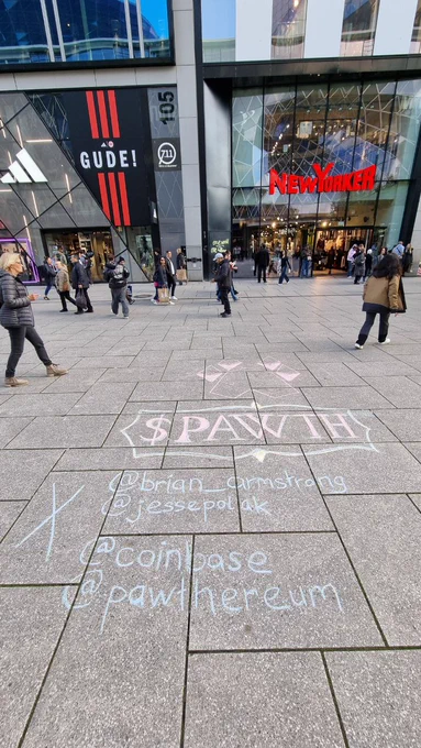 $PAWTH street art in Frankfurt downtown