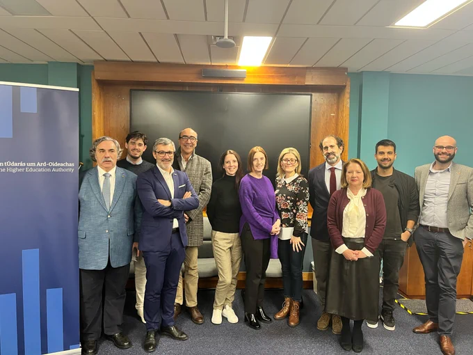 Group photo of members of CNIPES, Portugal’s National Council for Pedagogical Innovation in Higher Education, with representatives from the HEA National Forum for Teaching and Learning during their study visit to Dublin.