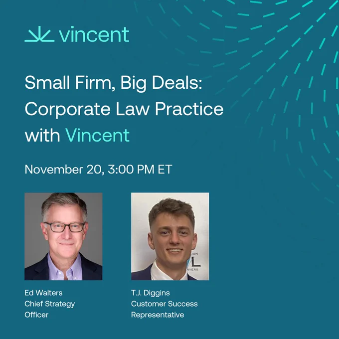 Webinar Corporate Law Practice with Vincent