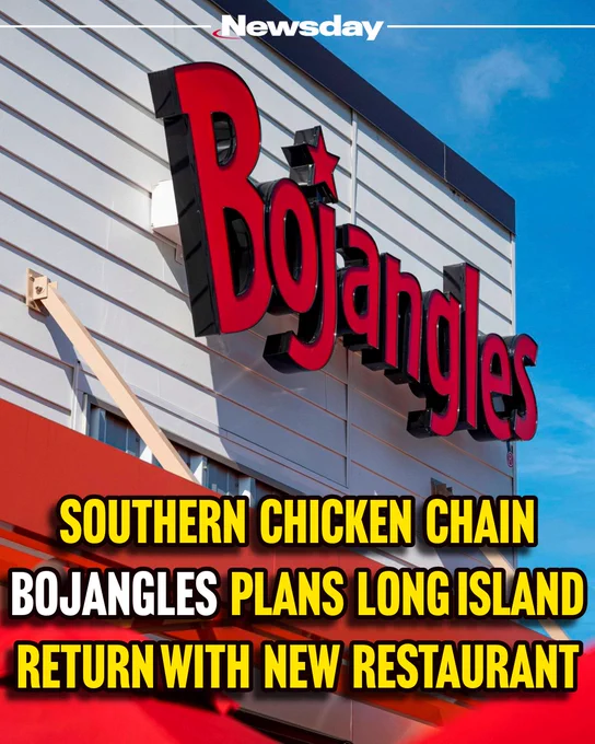 Bojangles’ big expansion push will include the Southern chicken chain's return to New York — and a Long Island restaurant is part of the plan.

Hashimi Holding Corp. signed a franchise deal with Bojangles Restaurants Inc. to open 20 of the fast-food eateries in the metro area.

For more on this story, visit: https://nwsdy.li/481Iwwo
(Photo Credit: Business Wire)

#longisland #longislandny #liny #longislandnewyork #suffolkcountyny #suffolkcounty #nassaucountyny #nassaucounty #bojangles #friedchicken #southernchicken #chicken #chickenrestaurant #food #fastfood #chickenchain #fastfoodchain #bojangleschicken #bojanglesrestaurant