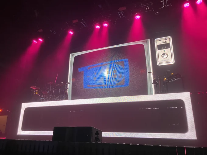 photo of the badlands tv set and logo before the show