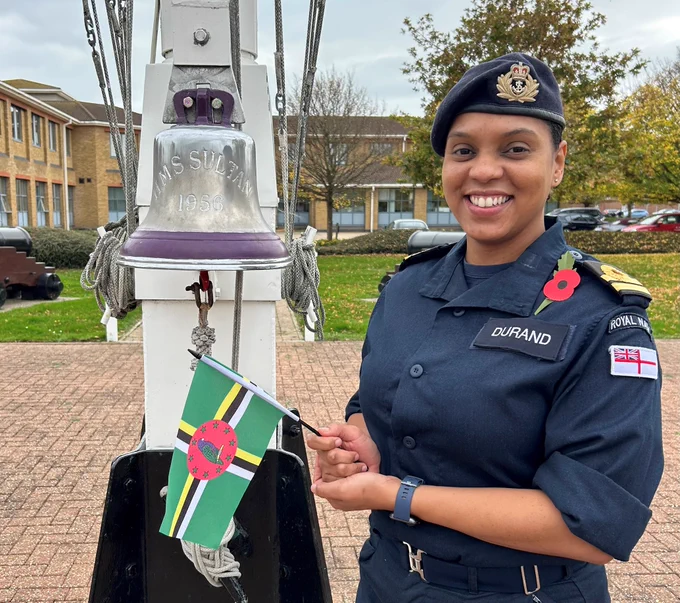 Lt Durand will march with Women in Defence UK, showcasing the diverse careers available across the defence sector alongside Royal Navy, Army, RAF personnel, MOD Civil Servants and defence industry partners.
Originally from Dominica, Amy joined the Royal Navy at 17 as a supply chain rating in 2008, before commissioning as a logistics officer in 2023. 
Image by Matthew Hibberd.