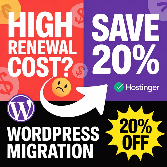Hostinger WordPress Migration: Transfer Your Site & Get 20% OFF A-Z Guide

In this A-Z guide, I show you the complete process for migrating your WordPress website to Hostinger. Learn how to avoid high renewal fees and get an extra 20% discount on a new plan!

➡️ https://hostinger.com/?REFERRALCODE=khairulcoder

Domain Transfer: https://youtu.be/fz4HLmNYg2I?si=vHU9VSBn3MzI6J90

If you're tired of high renewal costs and want to move your site from an old host to Hostinger, this tutorial is for you. I'll show you how to transfer your site with zero downtime, connect your domain, and fix any potential SSL issues.
---
Disclosure: The link above is an affiliate link. If you use it, you'll get a 20% discount, and I'll receive a small commission at no extra cost to you. It's a win-win! 

#HostingerTutorial #WordPressMigration #WebsiteMigration #HostingerDiscount #WordPressTutorial #WebsiteTransfer #Hostinger