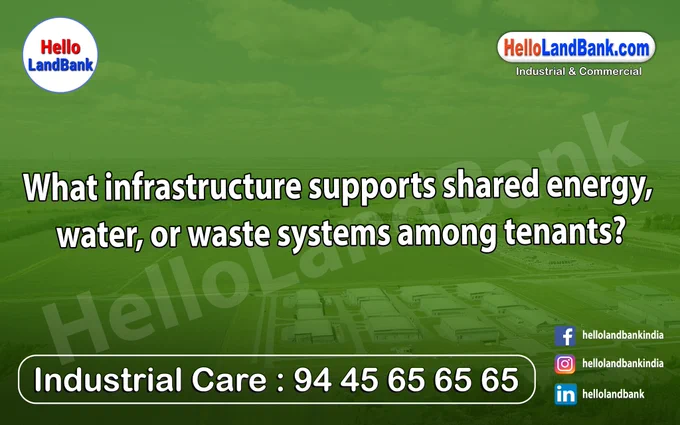 Shared infrastructure systems for energy, water, and waste management play a central role in enabling resource efficiency and environmental sustainability in industrial developments—especially those aligned with eco-industrial park models or circular economy principles. 

𝐏𝐥𝐞𝐚𝐬𝐞 𝐅𝐨𝐥𝐥𝐨𝐰 & 𝐒𝐡𝐚𝐫𝐞 -𝐇𝐋𝐁 𝐓𝐨𝐮𝐫 𝐨𝐧 𝐒𝐨𝐜𝐢𝐚𝐥 𝐌𝐞𝐝𝐢𝐚 𝐏𝐚𝐠𝐞𝐬:

📞𝗖𝗮𝗹𝗹 𝘂𝘀 𝘁𝗼𝗱𝗮𝘆: 𝟵𝟰 𝟰𝟱 𝟲𝟱 𝟲𝟱 𝟲𝟱
🌐 𝗪𝗲𝗯𝘀𝗶𝘁𝗲: https://hellolandbank.com/
📧 𝗘𝗺𝗮𝗶𝗹 𝗜𝗗: hello@hellolandbank.com
👉 𝗙𝗮𝗰𝗲𝗯𝗼𝗼𝗸: https://www.facebook.com/hellolandbank
👉𝗜𝗻𝘀𝘁𝗮𝗴𝗿𝗮𝗺: https://www.instagram.com/hellolandbank/
👉 𝗟𝗶𝗻𝗸𝗲𝗱𝗜𝗻: www.linkedin.com/in/hellolandbank
👉 𝗧𝘄𝗶𝘁𝘁𝗲𝗿/𝗫: https://x.com/Hellolandbank
👉 𝗧𝗲𝗹𝗲𝗴𝗿𝗮𝗺: https://t.me/HelloLandBank
👉 𝗪𝗵𝗮𝘁𝘀𝗔𝗽𝗽: https://wa.me/9445656565
👉 𝗪𝗖 : https://wa.me/channel/0029VavEKmVIt5rzbyjNFG2G
