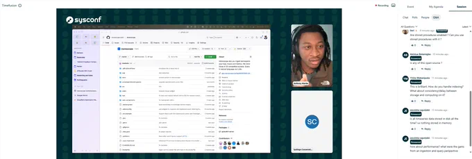 Screenshot of Anthony's talk at Sysconf'25