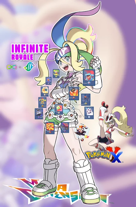 I examined the mega stones adorning her unusual mega evolution belt and noticed she has the Z-A megas as well.

I hope she's just showcasing her power and not planning to use them all in one battle. Otherwise Volo might be genuinely afraid of this beast that, despite her appearance as a regular girl with an odd haircut, could turn into something formidable.