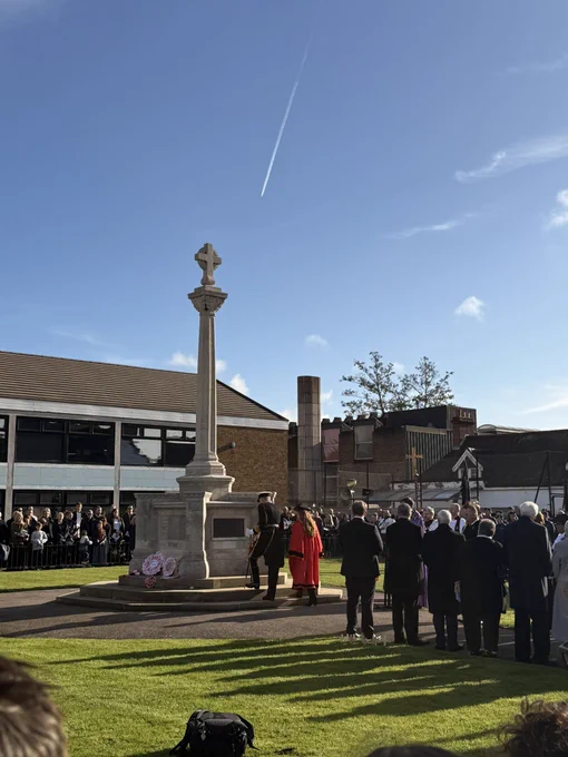 Remembrance service in cheam