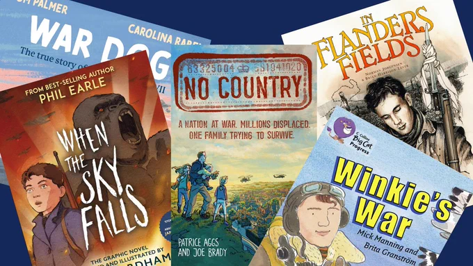 six illustrated book covers