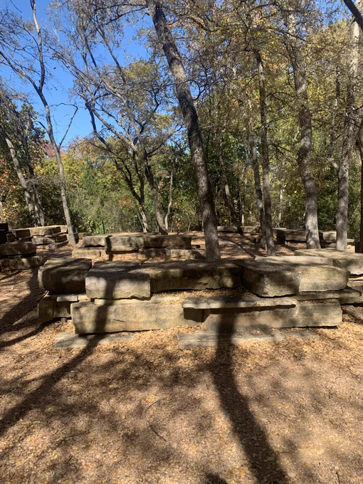 Bunch of really big flat boulders stacked up.
