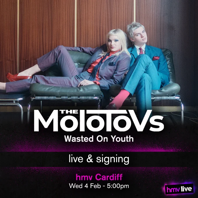 The Molotovs - Wasted On Youth - Live & Signing at
hmv Cardiff on Wednesday 4th of February at 5:00pm.