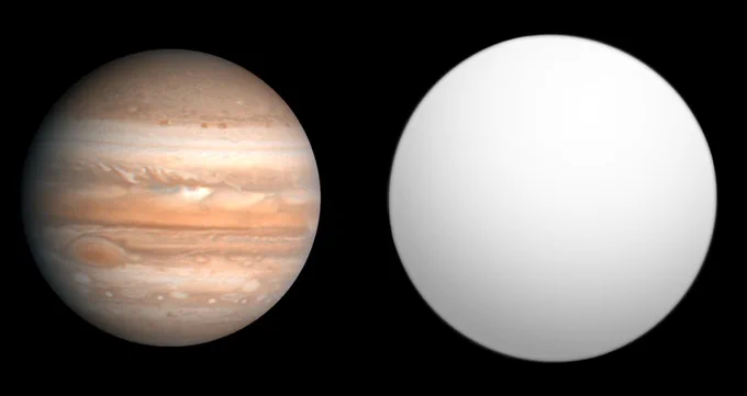 Comparison of exoplanet TrES-1 b with Jupiter by Aldaron is licensed under CC BY-SA 3.0