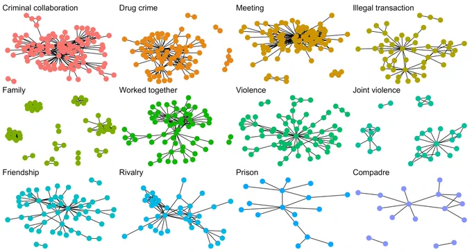 Graphs for the different networks.