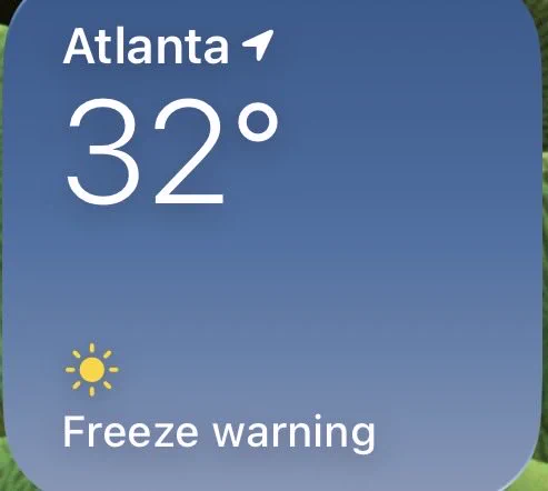 showing temps in 32 F/0 C