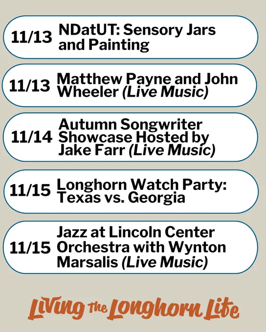 What's Ahead, Upcoming events in the Division of Student Affairs, 11/10-17