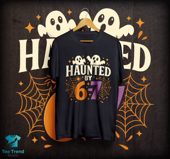 Perfect for Halloween costumes, 67th birthday parties, or casual wear. This retro 6-7 meme design is a hit for couples, friends, and family who enjoy spooky season, funny birthday tees, and vintage-inspired apparel.